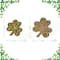 Glitzhome® Set of 2 St. Patrick's Wooden Shamrock Table Decor